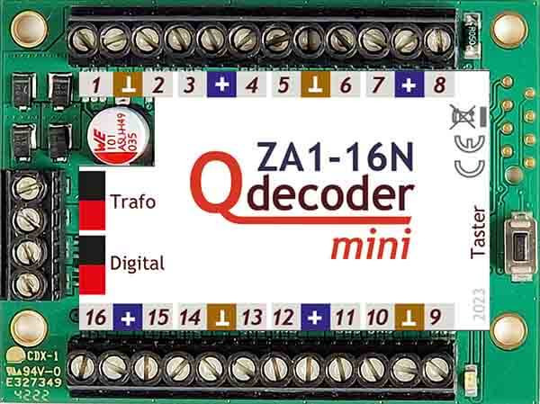 Magnetweichendecoder Qdecoder ZA1-16N mini
