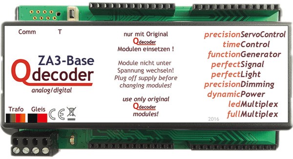 QDecoder ZA3 Base für Servos und Multiplex Lichtsteuerungen